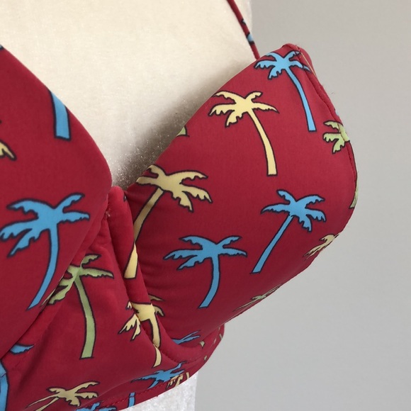 Bettie Page retro 50s vibe pin-up girl swim top - Picture 3 of 11